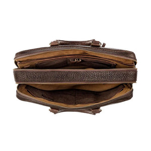 Theodore Leather Briefcase by Mission Mercantile Leather Goods, handmade leather goods detail photo 9