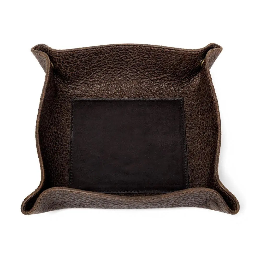 Theodore Leather Desk Caddy by Mission Mercantile Leather Goods, handmade leather goods detail photo 4