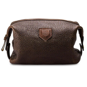 Theodore Leather Toiletry Wash Bag by Mission Mercantile Leather Goods, natural skincare detail photo 6