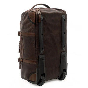 Theodore Leather Wheeled Carry-On Duffle Bag by Mission Mercantile Leather Goods, handmade leather goods detail photo 9