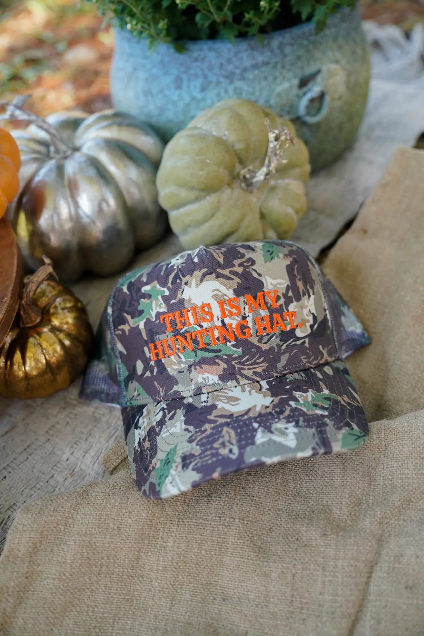 This is my Hunting Hat. - Camo Trucker Hat by KenzKustomz, Southern lifestyle apparel detail photo 6