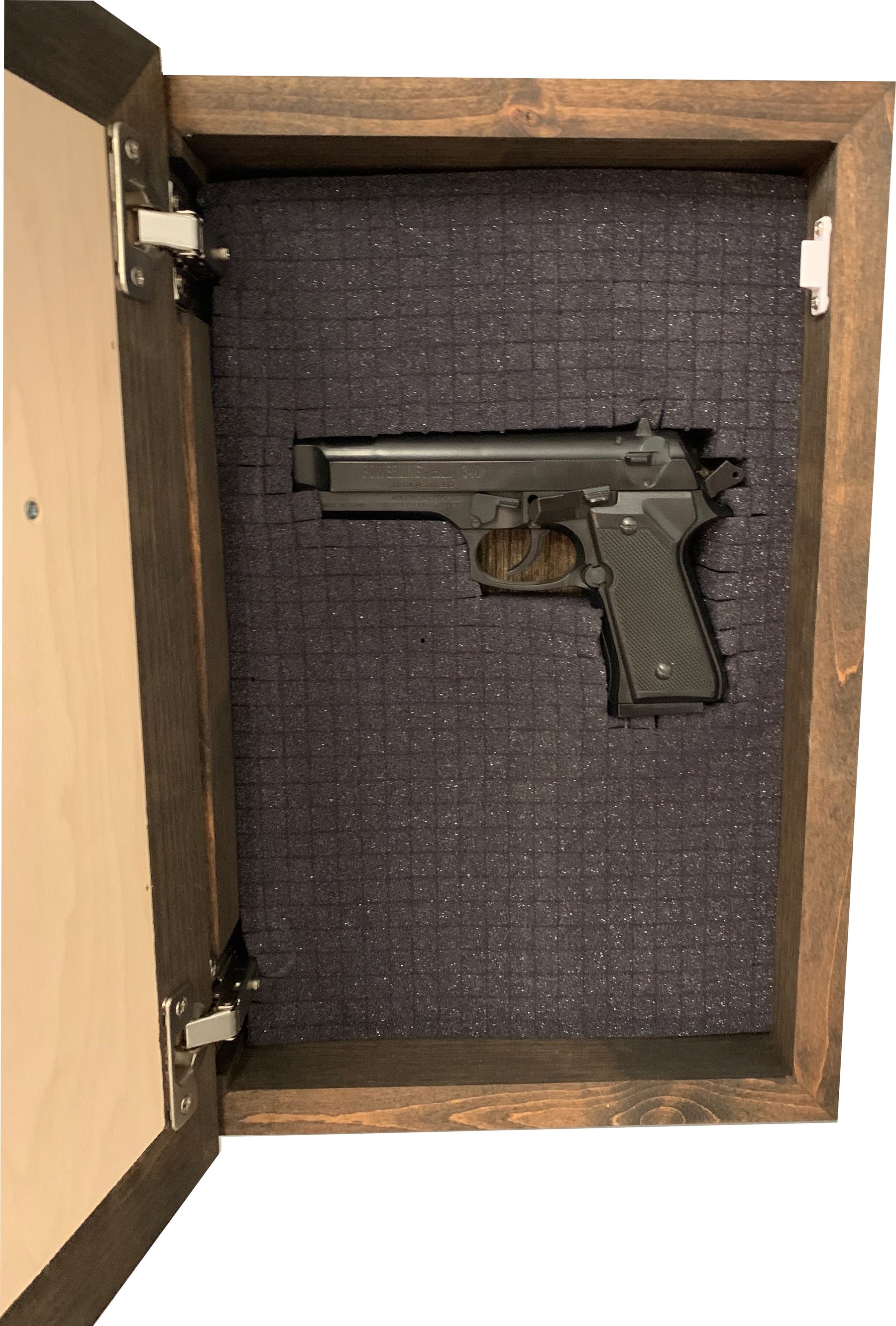 Three Layered Cross Decorative Wall-Mounted Secure Gun Cabinet by Bellewood Designs, Southern home decor detail photo 12