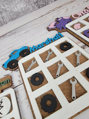 Tic Tac Toe, Easter basket, Monster Truck, Dinosaur, Unicorn. Birthday Present, Party Favor, Travel Game, Tic-Tac-Toe Board, Games for Kids by EverLee Creations, travel planning