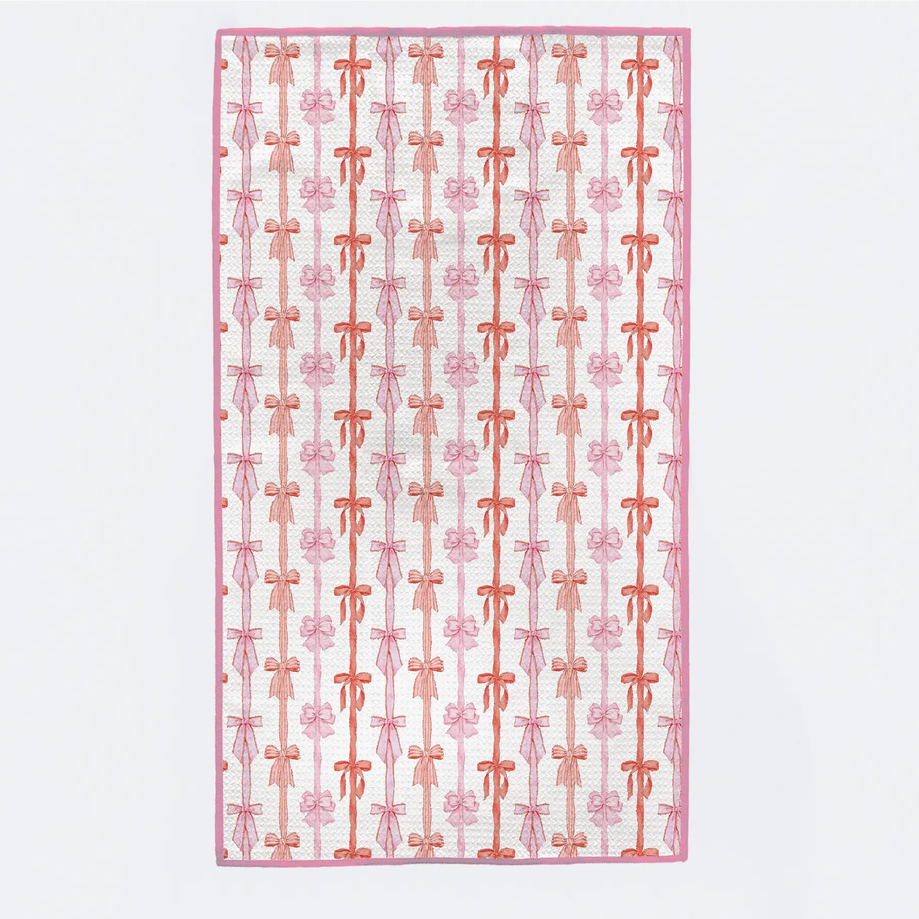 Tied Up in Pink Kitchen Towel by Nola Tawk, tea towel detail photo 2