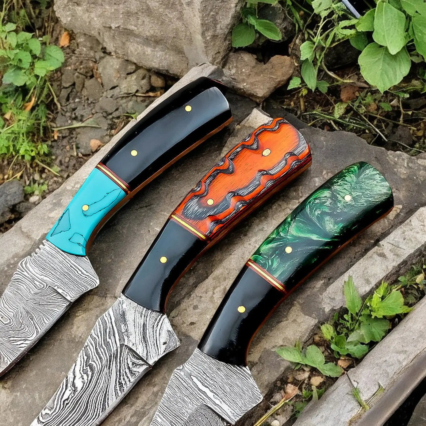 "TimberForge Damascus Hunting Knife – Premium Handmade Craftsmanship" by Damascus Knife Store, Damascus knife detail photo 2