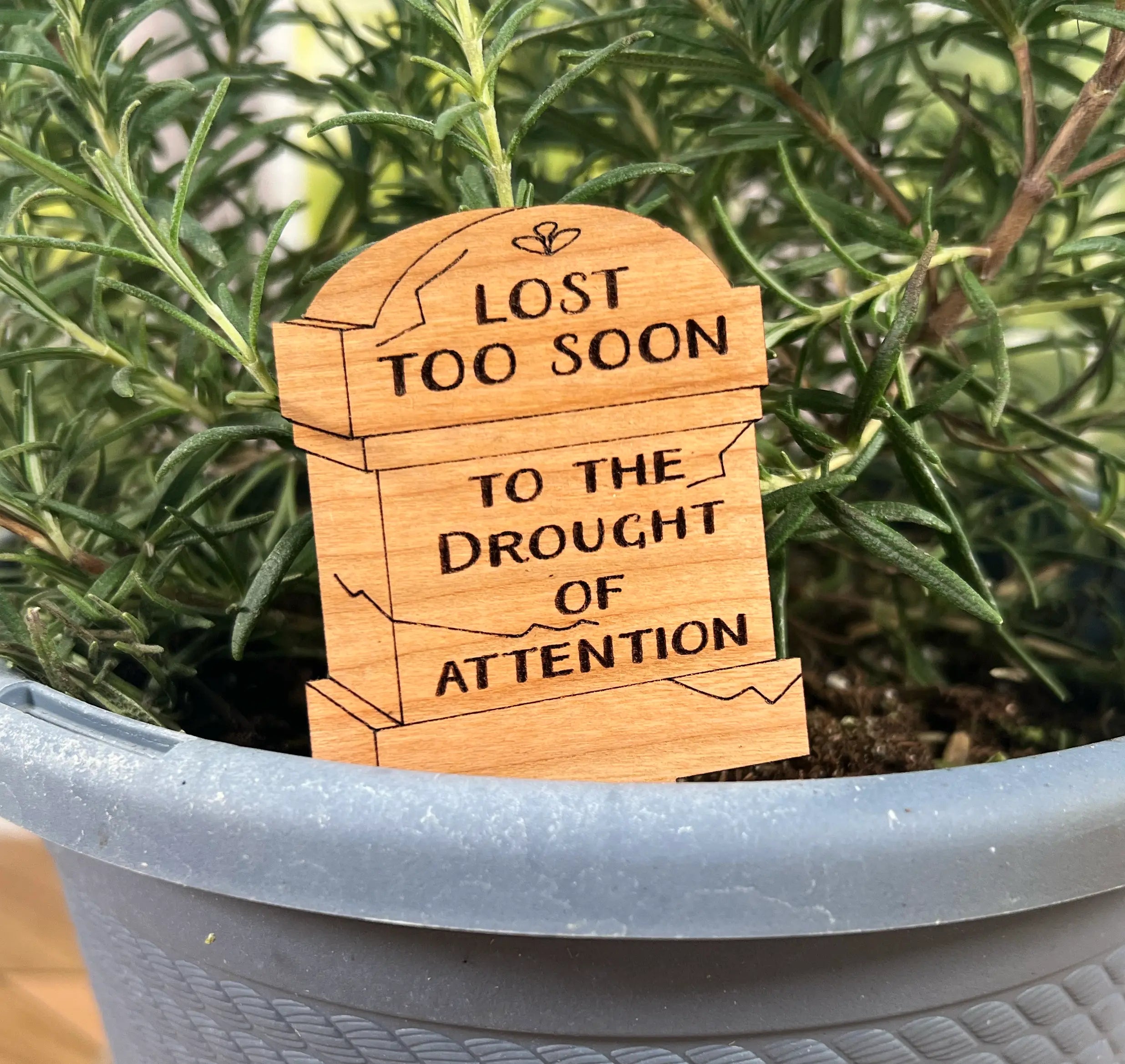 Tombstone Plant Picks (6 Designs) by Artspeak Studio, Southern home decor detail photo 2