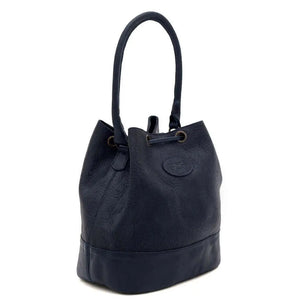 Tooled Leather Bucket Bag by Mission Mercantile Leather Goods, handmade leather goods detail photo 5