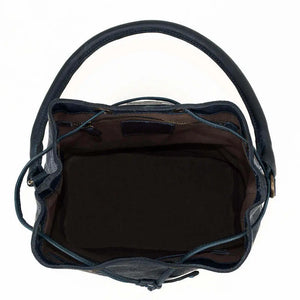 Tooled Leather Bucket Bag by Mission Mercantile Leather Goods, handmade leather goods detail photo 9