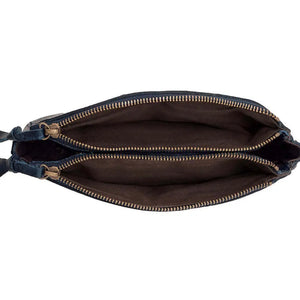 Tooled Leather Crossbody Bag by Mission Mercantile Leather Goods, natural skincare detail photo 11