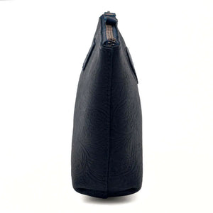 Tooled Leather Large Zippered Pouch by Mission Mercantile Leather Goods, handmade leather goods detail photo 7