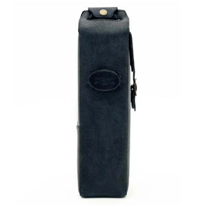 Tooled Leather Single Bottle Wine Carrier by Mission Mercantile Leather Goods, handmade leather goods detail photo 7