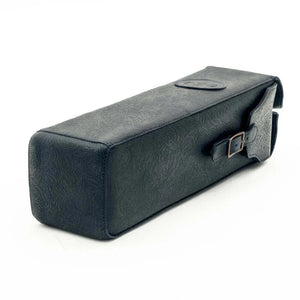 Tooled Leather Single Bottle Wine Carrier by Mission Mercantile Leather Goods, handmade leather goods detail photo 10