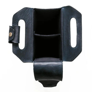 Tooled Leather Two Bottle Wine Carrier by Mission Mercantile Leather Goods, handmade leather goods detail photo 5