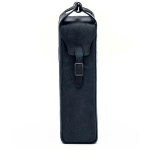 Tooled Leather Two Bottle Wine Carrier by Mission Mercantile Leather Goods, handmade leather goods detail photo 7