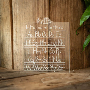 ABCs Trace and Erase Learning Board by Still Magnolia, pet accessory detail photo 2