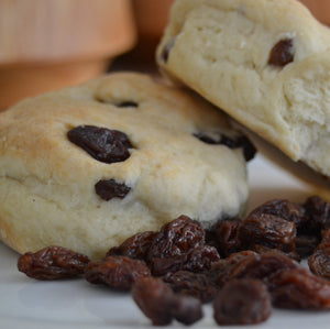 Traditional Irish Buttermilk Fruit Scones detail view by Two and a Half Irishmen - Traditional Irish Baking