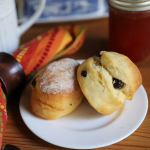 Traditional Irish Buttermilk Fruit Scones detail view by Two and a Half Irishmen - Traditional Irish Baking