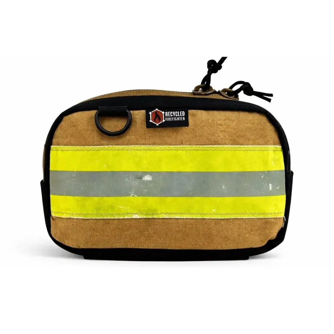 TrailHound Fanny Pack - Bunker Gear Edition by Recycled Firefighter, handmade leather goods main product photo