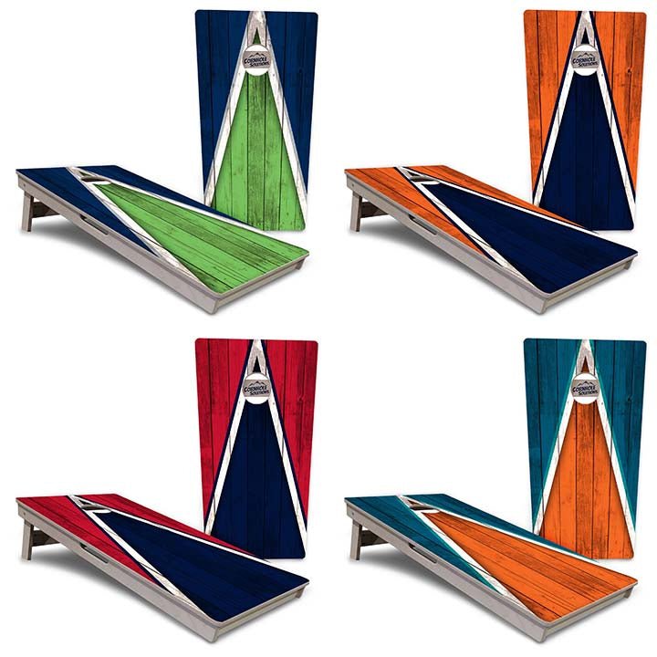 Team Color Triangle Cornhole Boards - Professional Tournament Series