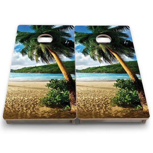 Tropical Hideaway - Mini or Vacation Sized Cornhole Boards by Cornhole Solutions, custom cornhole board detail photo 7