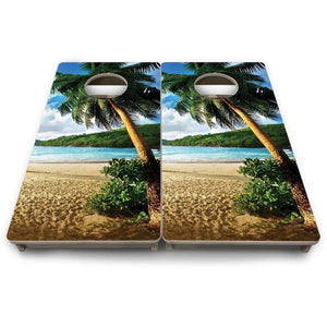 Tropical Hideaway - Mini or Vacation Sized Cornhole Boards by Cornhole Solutions, custom cornhole board detail photo 9