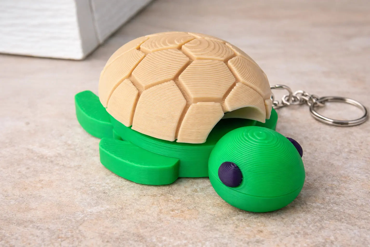 Turtle Fidget Clicker Keychain – Sensory Focus Toy by The Tween Space, 3D printed gift detail photo 3