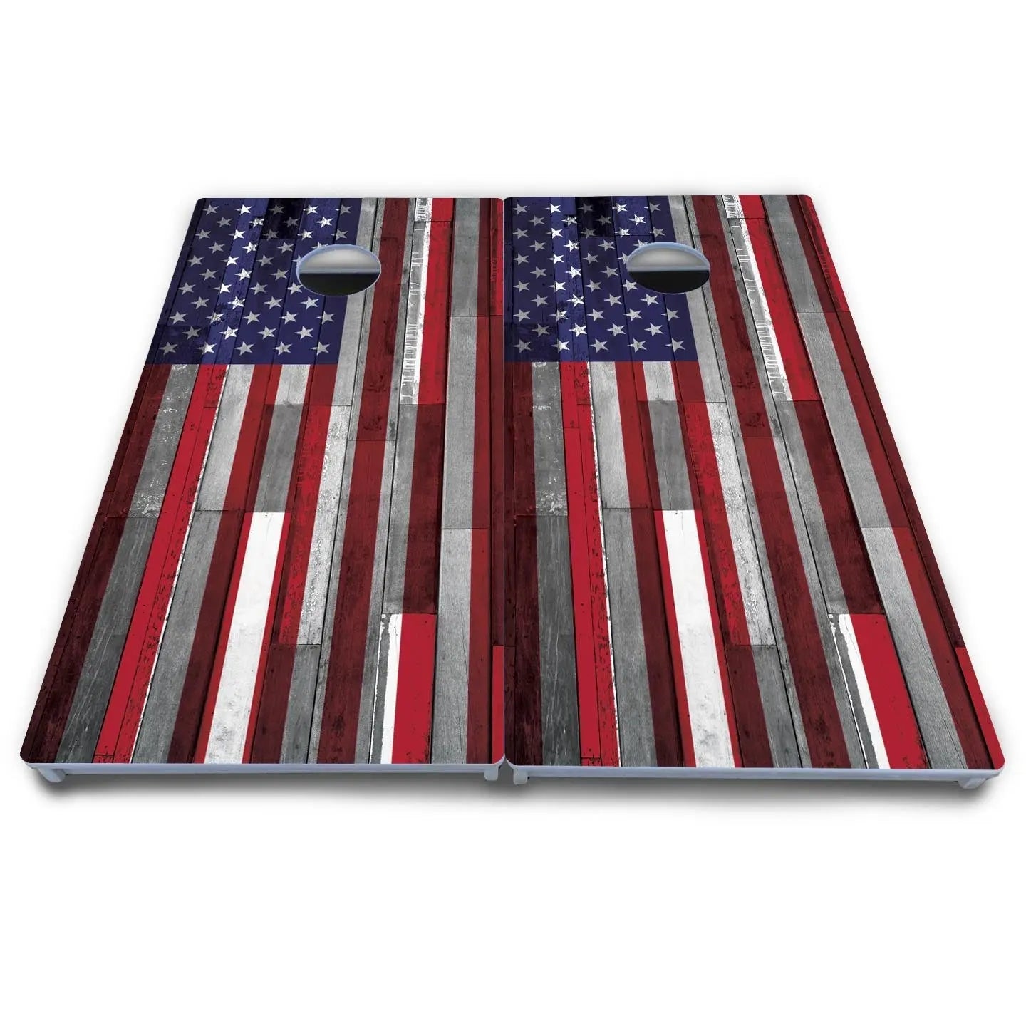 USA / Canada / Union Jack Plank Flag Cornhole Boards - All Weather Series by Cornhole Solutions, custom cornhole board detail photo 4