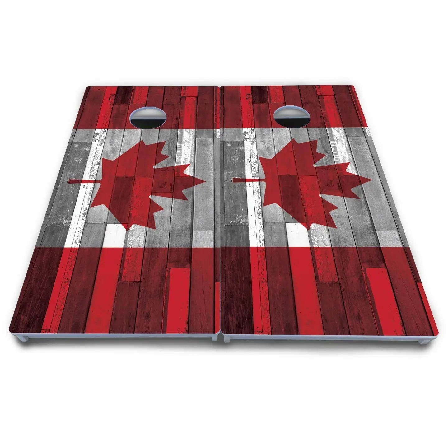 USA / Canada / Union Jack Plank Flag Cornhole Boards - All Weather Series by Cornhole Solutions, custom cornhole board detail photo 6