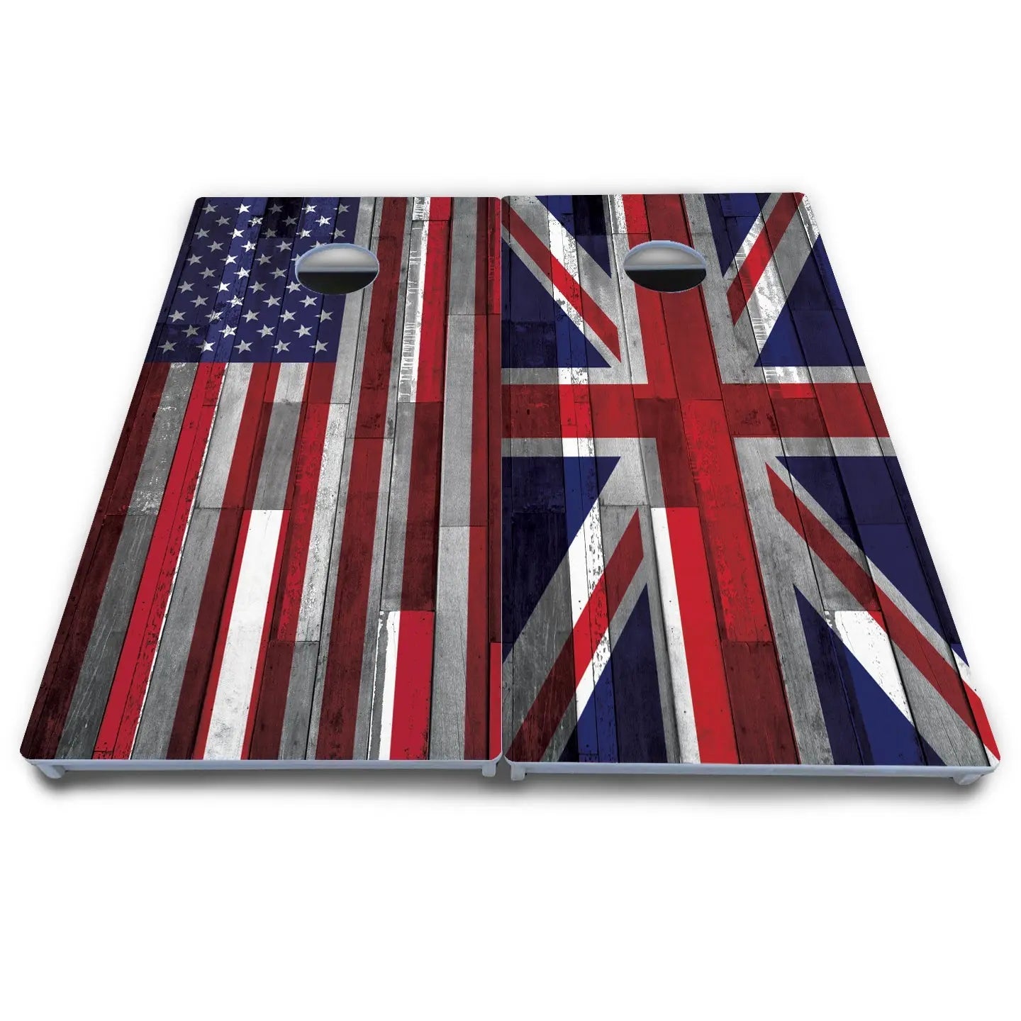 USA / Canada / Union Jack Plank Flag Cornhole Boards - All Weather Series by Cornhole Solutions, custom cornhole board detail photo 8