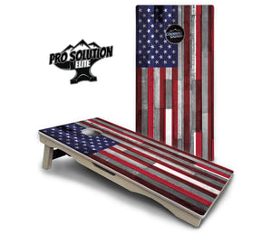 USA / Canada / Union Jack Plank Flag Cornhole Boards - Pro Solution Elite Series by Cornhole Solutions, custom cornhole board detail photo 3