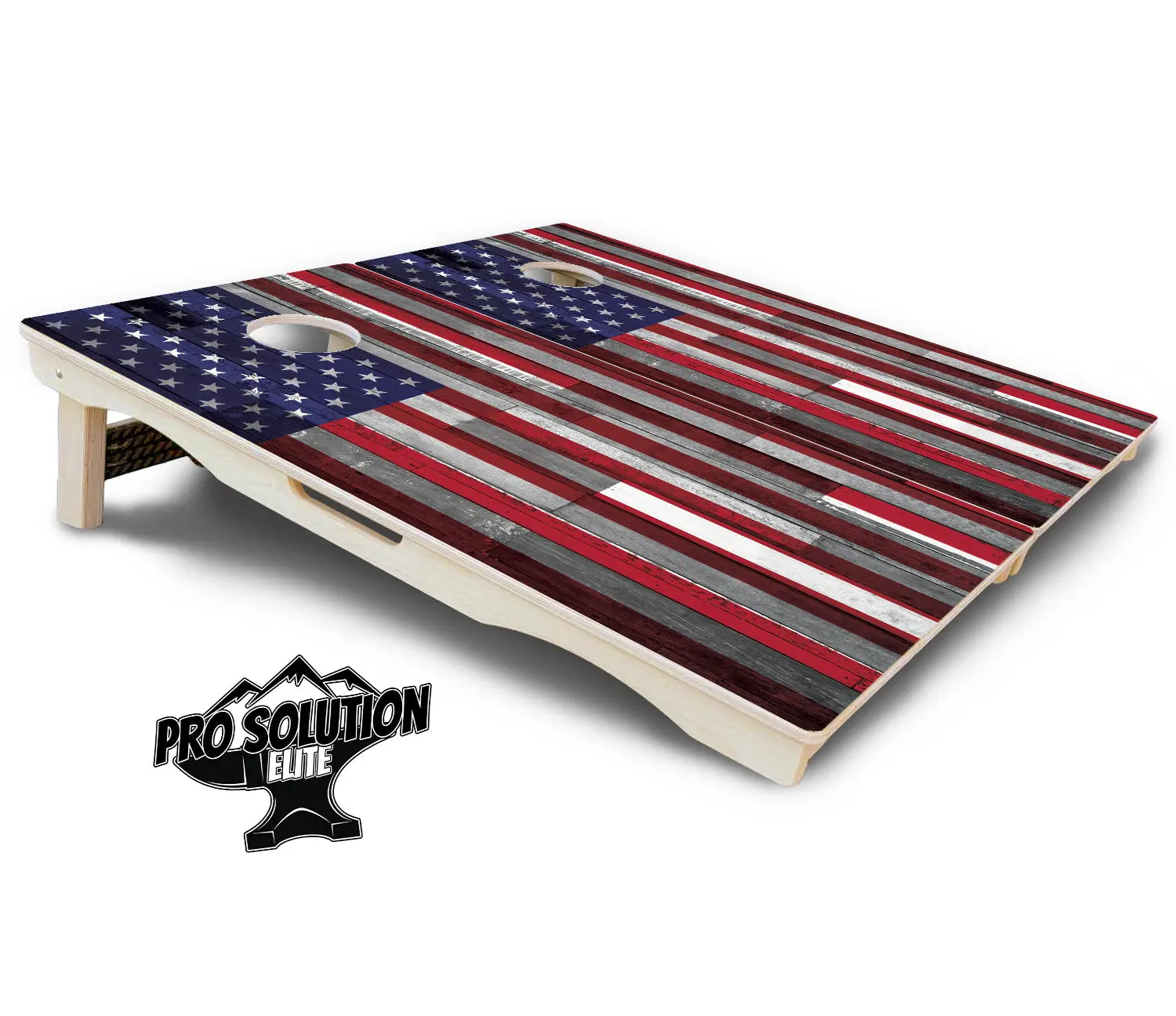 USA / Canada / Union Jack Plank Flag Cornhole Boards - Pro Solution Elite Series by Cornhole Solutions, custom cornhole board detail photo 6