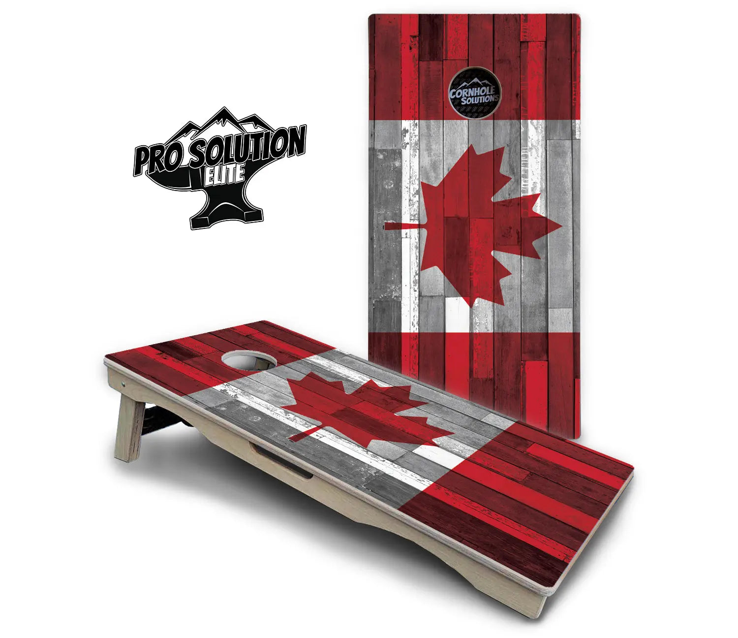 USA / Canada / Union Jack Plank Flag Cornhole Boards - Pro Solution Elite Series by Cornhole Solutions, custom cornhole board detail photo 8