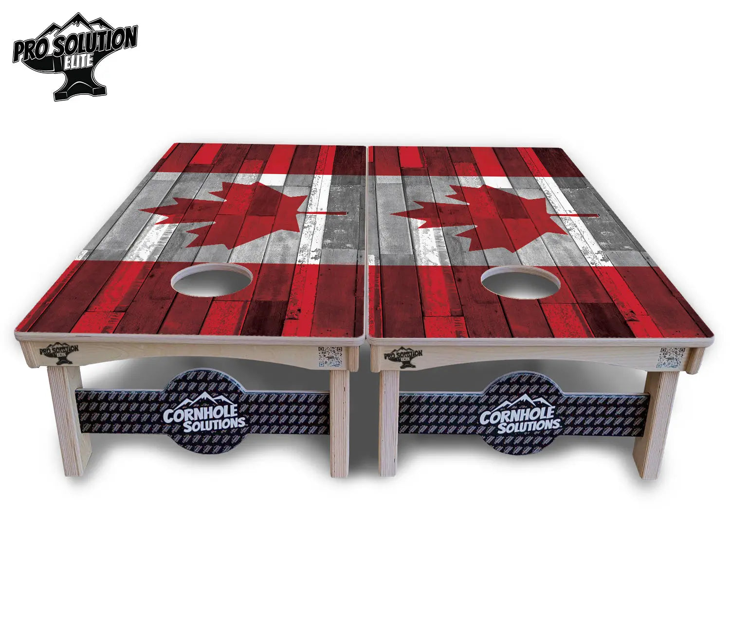 USA / Canada / Union Jack Plank Flag Cornhole Boards - Pro Solution Elite Series by Cornhole Solutions, custom cornhole board detail photo 9