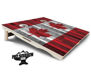 USA / Canada / Union Jack Plank Flag Cornhole Boards - Pro Solution Elite Series by Cornhole Solutions, custom cornhole board detail photo 11