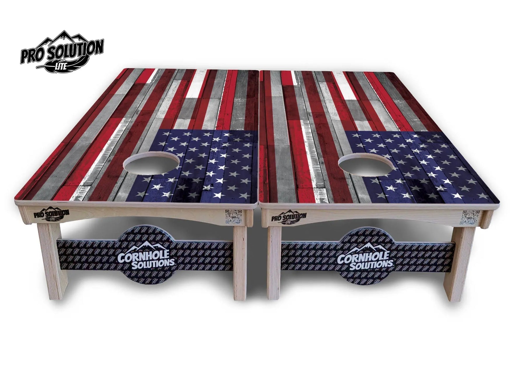 USA / Canada / Union Jack Plank Flag Cornhole Boards - Pro Solution Lite Series by Cornhole Solutions, custom cornhole board detail photo 3