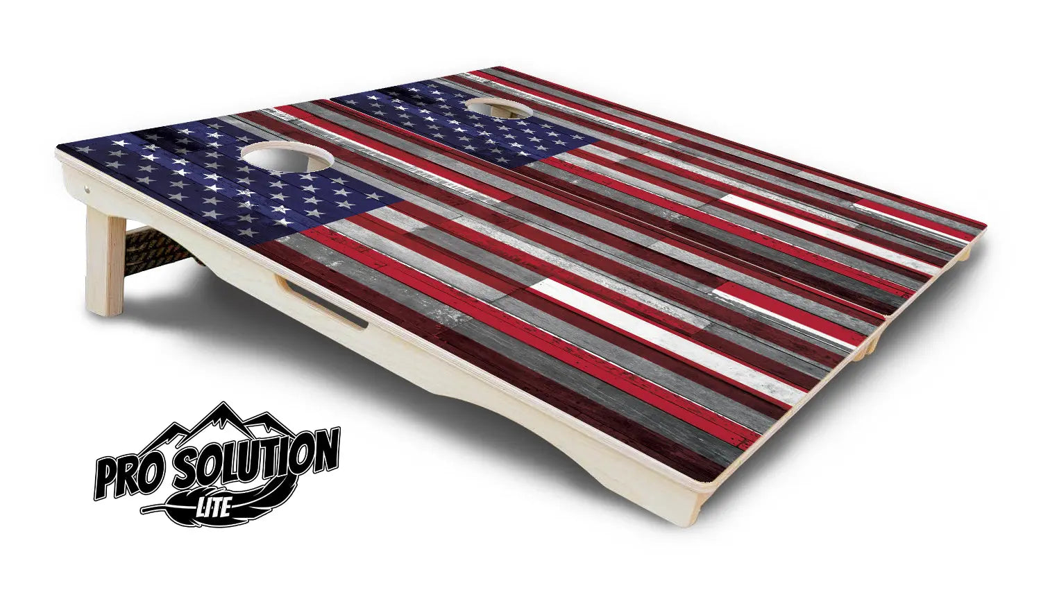 USA / Canada / Union Jack Plank Flag Cornhole Boards - Pro Solution Lite Series by Cornhole Solutions, custom cornhole board detail photo 5