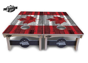 USA / Canada / Union Jack Plank Flag Cornhole Boards - Pro Solution Lite Series by Cornhole Solutions, custom cornhole board detail photo 8