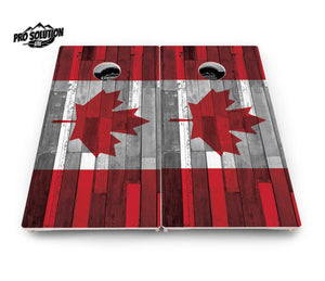 USA / Canada / Union Jack Plank Flag Cornhole Boards - Pro Solution Lite Series by Cornhole Solutions, custom cornhole board detail photo 9