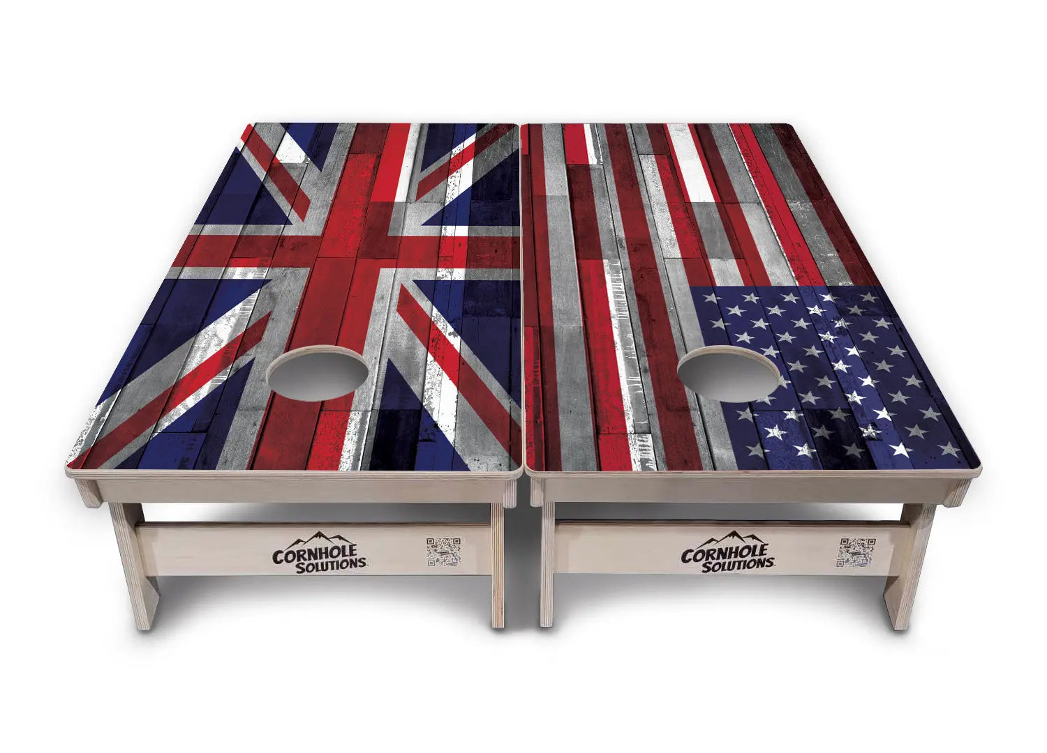 USA / Canada / Union Jack Plank Flags Cornhole Boards - Professional Tournament Series by Cornhole Solutions, custom cornhole board detail photo 6