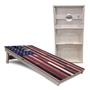 USA / Canada / Union Jack Plank Flags Cornhole Boards - Professional Tournament Series by Cornhole Solutions, custom cornhole board detail photo 8
