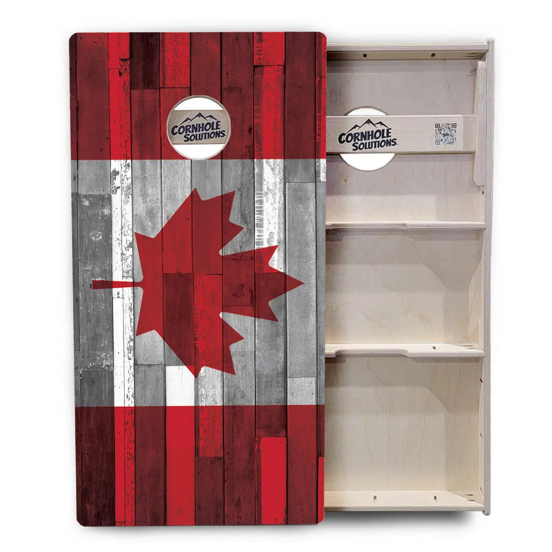 USA / Canada / Union Jack Plank Flags Cornhole Boards - Professional Tournament Series by Cornhole Solutions, custom cornhole board detail photo 15