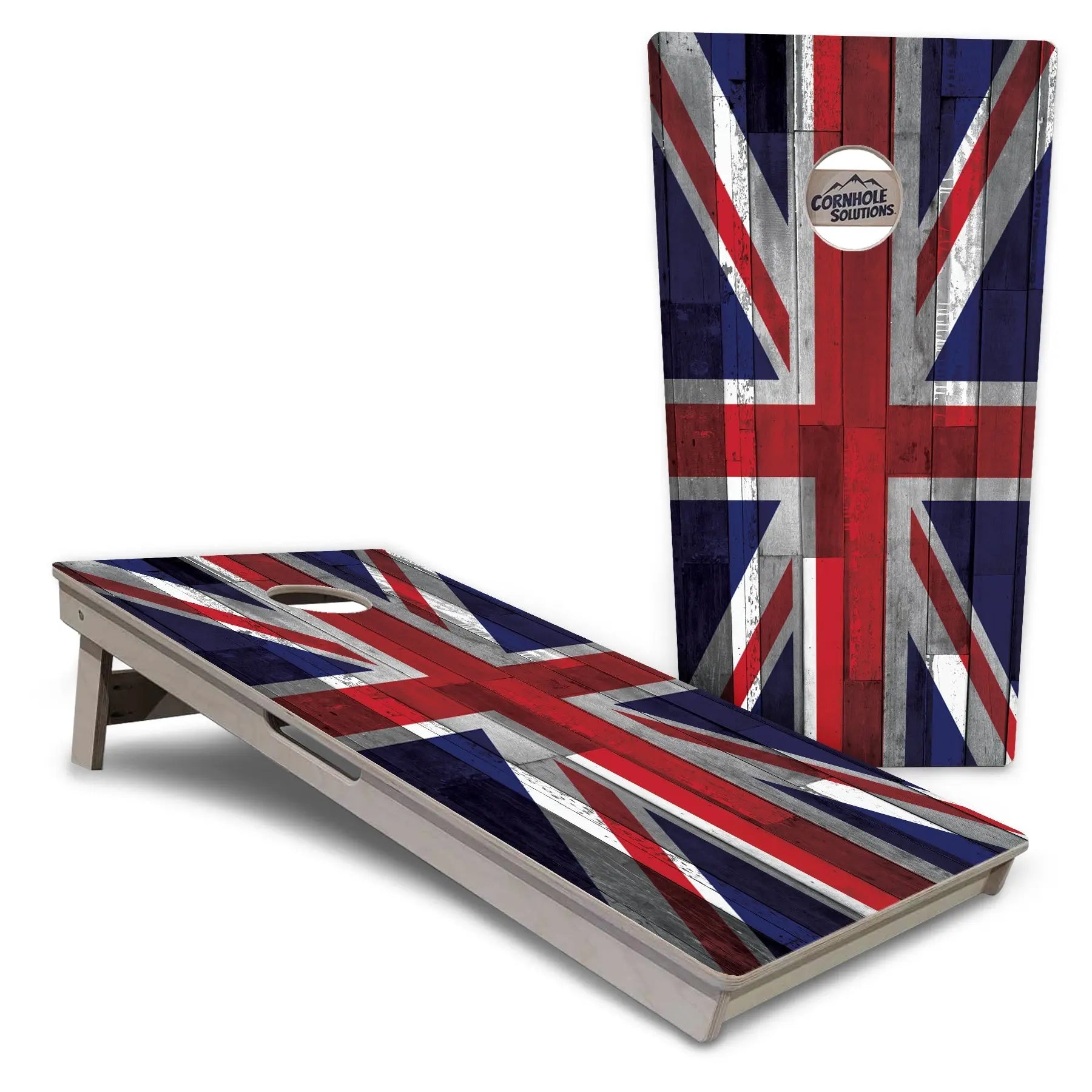 USA / Canada / Union Jack Plank Flags Cornhole Boards - Professional Tournament Series by Cornhole Solutions, custom cornhole board detail photo 18