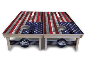 USA / Canada / Union Jack Plank Flags Cornhole Boards - Professional Tournament Series by Cornhole Solutions, custom cornhole board detail photo 19