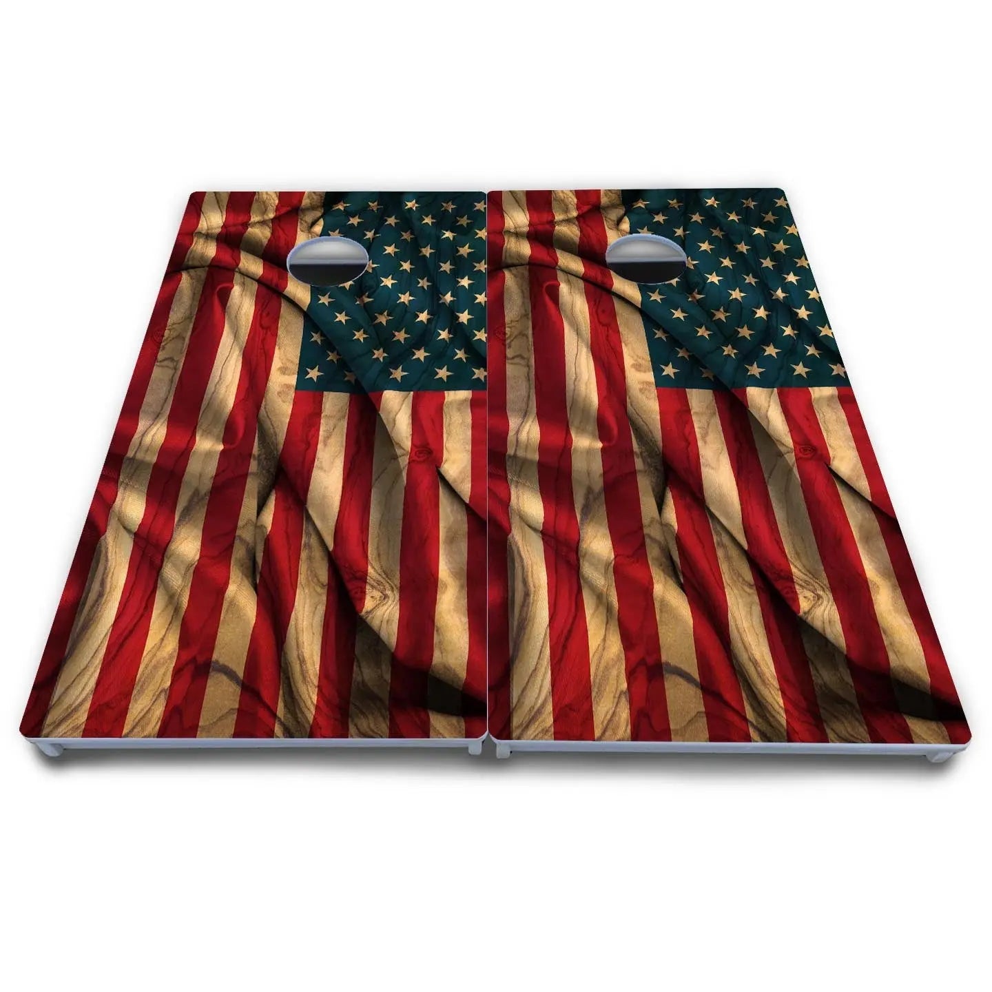 USA Wood Flag Color Cornhole Boards - All Weather Series by Cornhole Solutions, custom cornhole board detail photo 4