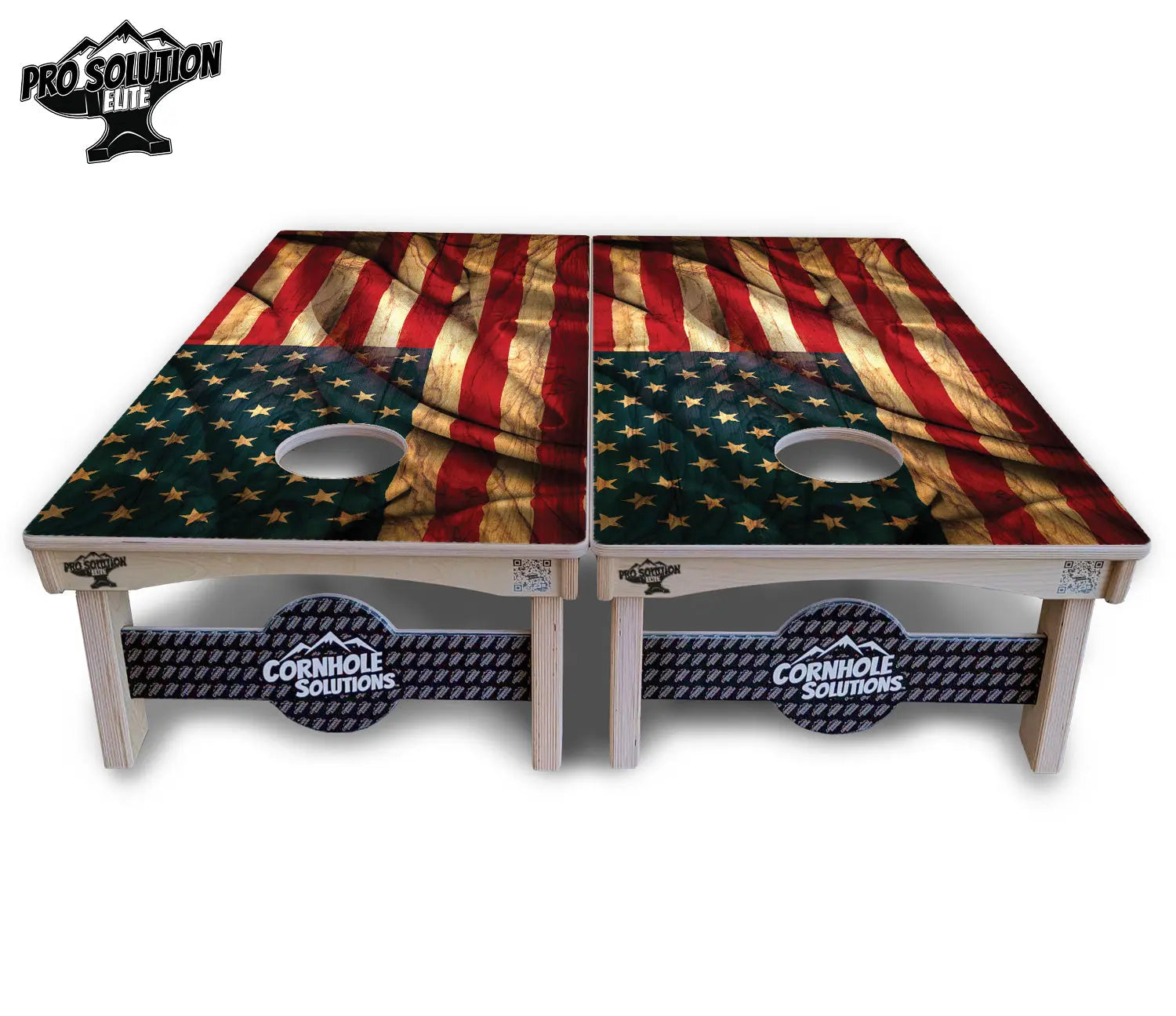 USA Wood Flag Color Cornhole Boards - Pro Solution Elite Series by Cornhole Solutions, custom cornhole board detail photo 3