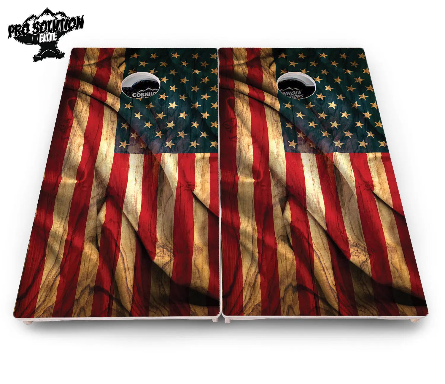 USA Wood Flag Color Cornhole Boards - Pro Solution Elite Series by Cornhole Solutions, custom cornhole board detail photo 4