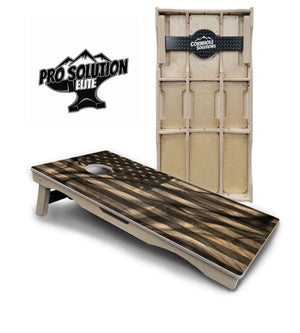 USA Wood Flag Cornhole Boards - Pro Solution Elite Series by Cornhole Solutions, custom cornhole board main product photo