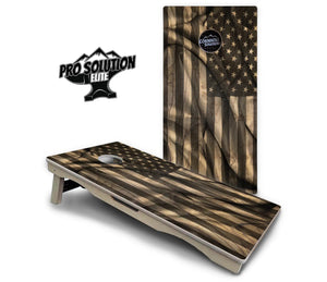 USA Wood Flag Cornhole Boards - Pro Solution Elite Series by Cornhole Solutions, custom cornhole board detail photo 2