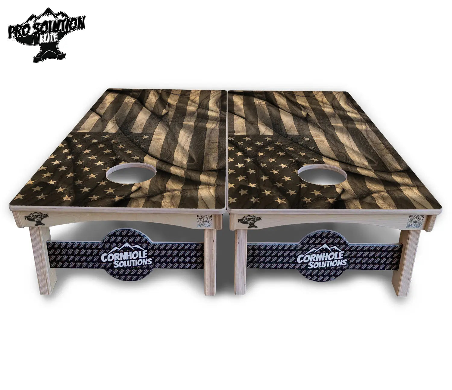 USA Wood Flag Cornhole Boards - Pro Solution Elite Series by Cornhole Solutions, custom cornhole board detail photo 3