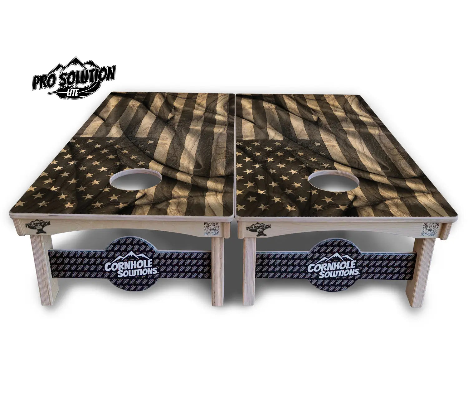 USA Wood Flag Cornhole Boards - Pro Solution Lite Series by Cornhole Solutions, custom cornhole board detail photo 3